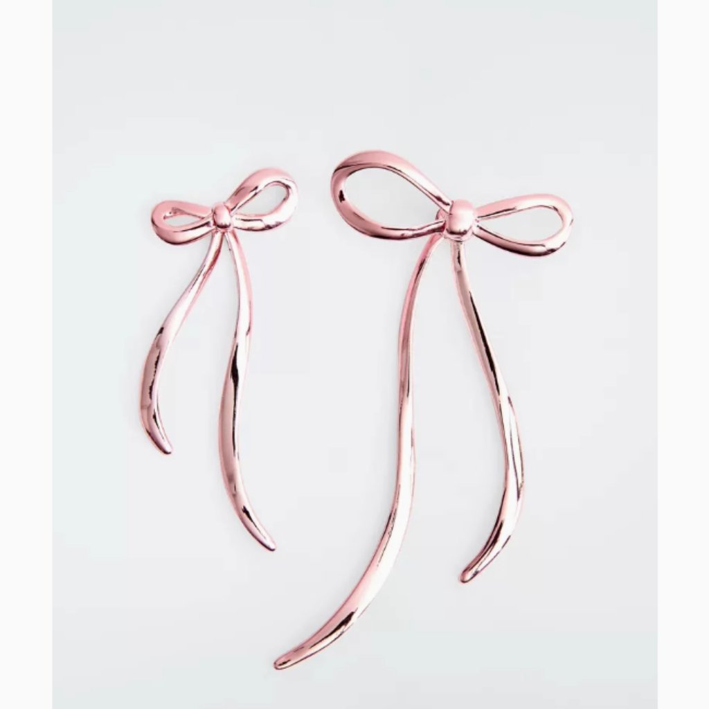 Nwt Cos Mismatched Bow Earrings Pink Blush